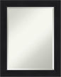 Amanti Art Black Bathroom Mirror for Over Sink, 29x23 Abbey Black Rectangle Vanity Mirror, Medium Traditional Frame, Hangs Horizonally and Vertically, Bathroom Wall Decor, Beveled Edge