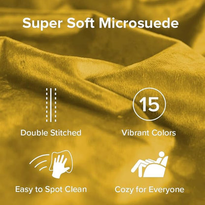 Sofa Sack Bean Bag Chair - Plush, Ultra Soft - Memory Foam Bean Bag Chair with Microsuede Cover - Stuffed Foam Filled Furniture and Accessories for Dorm Room 5 Feet - Lemon