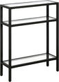 Henn&Hart 22" Wide Rectangular Console Table in Blackened Bronze, Entryway Table, Accent Table for Living Room, Hallway