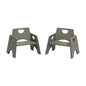 ECR4Kids Stackable Wooden Toddler Chair, 6in, Kids Furniture, Grey Wash, 2-Pack