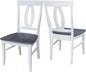International Concepts Set of Two Cosmo Verona Chairs, White/Heather gray