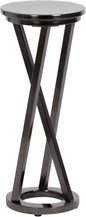Kate and Laurel Aja Modern Metal Round Drink Table, 9 x 9 x 22, Gray Gunmetal, Decorative Geometric Pedestal Table with Circular Tabletop for Use as Metal Indoor Plant Stand