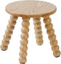 Solid Wooden Step Stool for Kids Adults, 10 inch Short Chair Perfect Matched Sensory Table, Sturdy and Versatile Foot Stool for Bathroom, Kitchen, Bedroom, Plant Stand Natural (1, Burlywood)