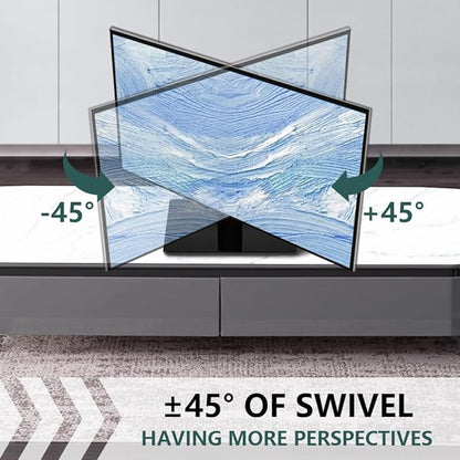 Universal TV Stand for 13"–43" TVs Swivel 4 Level Height Adjustable Table Top TV Mount Stand Holds up to 77lbs