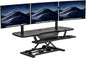 VERSADESK Electric Standing Desk Converter, 48 Inch PowerPro Height-Adjustable Sit Stand Desktop Riser, Keyboard Tray, USB Charging Port, 48" W X 24" D, Black