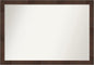 Amanti Art Brown Bathroom Mirror for Over Sink, 27x39 Wildwood Brown Narrow Rectangle Vanity Mirror, Large Country Rustic Frame, Hangs Horizonally and Vertically, Bathroom Wall Decor, Non-Beveled Edge
