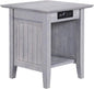 AFI Nantucket End Table with Built-in Charger in Driftwood