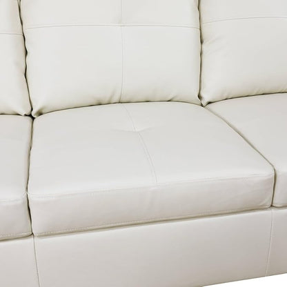 Sectional Couch with Ottoman Storage, L Shaped Sofa Furniture Sets, Modern Modular Comfy Sofa for Living Room Bedroom, White