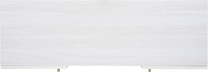 SAFAVIEH Home Collection Ophelia Bleached White/Natural Rattan 2-Door 2-Shelf Entertainment Media Stand (Fits up to a 50" Flatscreen TV)