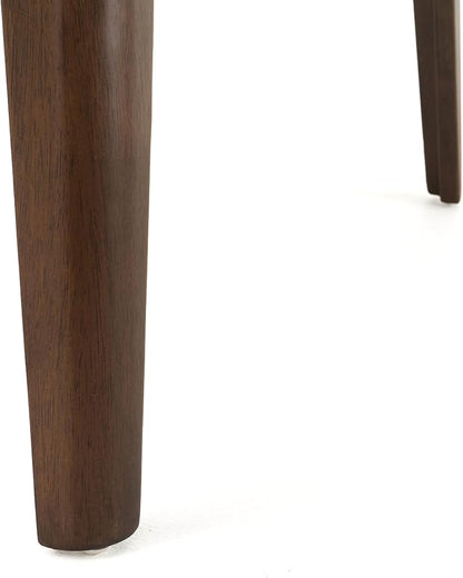 Mid-Century Modern Solid Wood Dining Table with Tapered Lesg for 4 People, 47.2inch, Kitchen or Living Room Furniture, Walnut