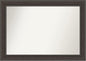 Amanti Art Brown Bathroom Mirror for Over Sink, 30x42 Shipwreck Greywash Rectangle Vanity Mirror, Large Traditional Frame, Hangs Horizonally and Vertically, Bathroom Wall Decor, Non-Beveled Edge