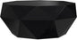 SIMPLIHOME Zayn Coffee Table - 35 inch Wide Solid Acacia Wood Geometric Drum Cocktail Table in Black, Modern Living Room Table with Octogon-Shaped Tabletop and Faceted Design, Assembled