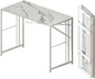 Folding Computer Desk 40 inch Writing Gaming Computer Camping Desk, No Assembly Required Home Office Table, White Marble