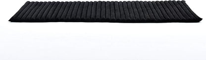 Leewadee - Foldable Floor Mattress - Japanese Roll Up Futon -Trifold Tatami Mat- Guest Floor Bed - Camping Mattress - Thai Massage Mat, Kapok Filled, 75 x 28 inches, Black