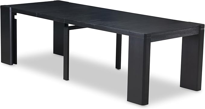 X02MZ-2C6-50 - 6-pc Dining Table Set a Kitchen Table with a coffee Table and 2 wooden Benches and 2 Dark Gotham Grey Linen Fabric Chairs, 39x120 Inch, Wire Brushed Black