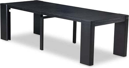 X02MZ-2C6-50 - 6-pc Dining Table Set a Kitchen Table with a coffee Table and 2 wooden Benches and 2 Dark Gotham Grey Linen Fabric Chairs, 39x120 Inch, Wire Brushed Black
