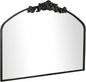 AIXI HOME Vintage Black Arched Mirror 36"X29", Antique Baroque Mantel Wall Mirror with Black Brush Gold Metal Ornate Frame for Entryway/Fireplace/Living Room/Hallway/Bathroom/Bedroom