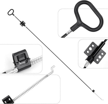 yuntop Sofa Recliner Cables Sofa and Reclined Chair Replacement Part D Ring Couch Recliner Pull Handle with S Tip for Cable Total Length 36.5 Inch Exposed Length 5Inch (1 Pack Black)