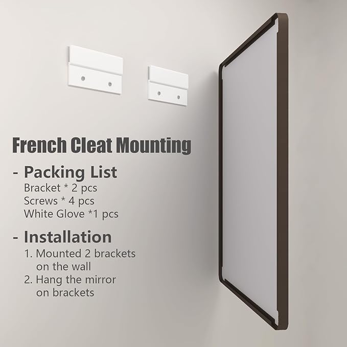 48x30 Bronze Bathroom Mirror for Wall, Brushed Bronze Metal Framed Bathroom Vanity Mirror, Rounded Rectangle Mirror, Anti-Rust, Shatterproof (Horizontal/Vertical)