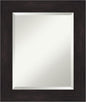 Amanti Art Brown Wall Mirror 26x22 Furniture Espresso Rectangle Bathroom Mirror for Wall Decor Living Room, Small Casual Frame, Hangs Horizonally and Vertically, Bathroom Decor, Beveled Edge from WI