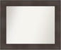 Amanti Art Bronze Bathroom Mirror for Over Sink, 26x32 William Mottled Bronze Narrow Rectangle Vanity Mirror, Large Casual Frame, Hangs Horizonally and Vertically, Bathroom Wall Decor, Non-Beveled