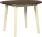 Signature Design by Ashley Woodanville Dining Room Table, Two-Tone White