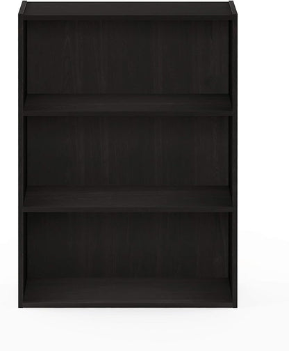 Furinno Pasir 3-Tier Open Shelf Bookcase, Espresso