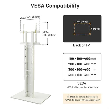 WALL V2 Caster High Type | Minimalist Rolling TV Stand for 32–60 Inch | Satin Black | Portable, Space Saving, Height Adjustable, No Drill | for Living Room and Bedroom | Japanese Design & Engineering