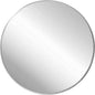 FrameWorks 28" Deluxe Contemporary Silver Circular Aluminum Mirror