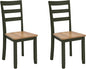 Signature Design by Ashley Gesthaven Modern Indoor Armless Dining Chair, Set of 2, Green & Light Brown