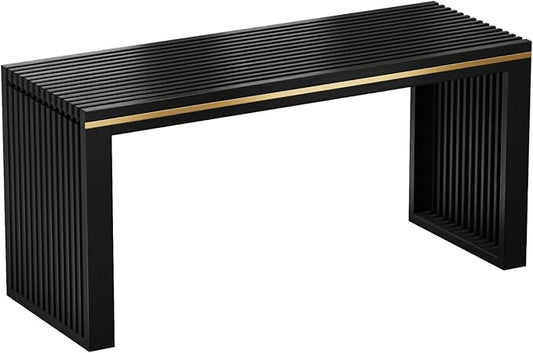 Bamboo Dining Bench Indoor Long Entryway Shoe Rack Benchs,Outdoor Modern Wood Benches 35 Inch Bamboo Bench for Living Room Hallway Bedroom Bathroom
