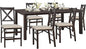 COLAMY 60 Inch Rectangular Kitchen Dining Table for 6, Modern Farmhouse Dining Table Set for 6, Wood Dining Table and Folding Dining Chairs for Kitchen, Dining Room, Restaurant, Brown/Beige