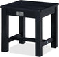 12 Inch Wooden Black Step Stool, Small Nature Beach Chair Under Desk, Indoor Acacia Wood Short Footstool for Living Room, Kitchen, Bathroom