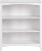 Shaker Style 3 Shelf Bookcase / Solid Wood / 36" High / Adjustable Shelving / Closed Back / Display Bookshelf for Living Room, Bedroom, Home and Office, White