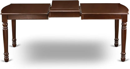 East West Furniture DOIP5-MAH-W 5 Piece Dining Room Furniture Set Includes a Rectangle Kitchen Table with Butterfly Leaf and 4 Dining Chairs, 42x78 Inch, Mahogany