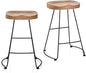 Set of 2 American Elegant Retro Country Style Bar Chair, Modern Fashion Simple Bar Stool, Mid Century Dining Wooden Chair High Stool, 26.8 inches（Black）