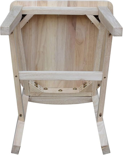 Set of Two San Remo Slat Back Dining Chairs, Unfinished