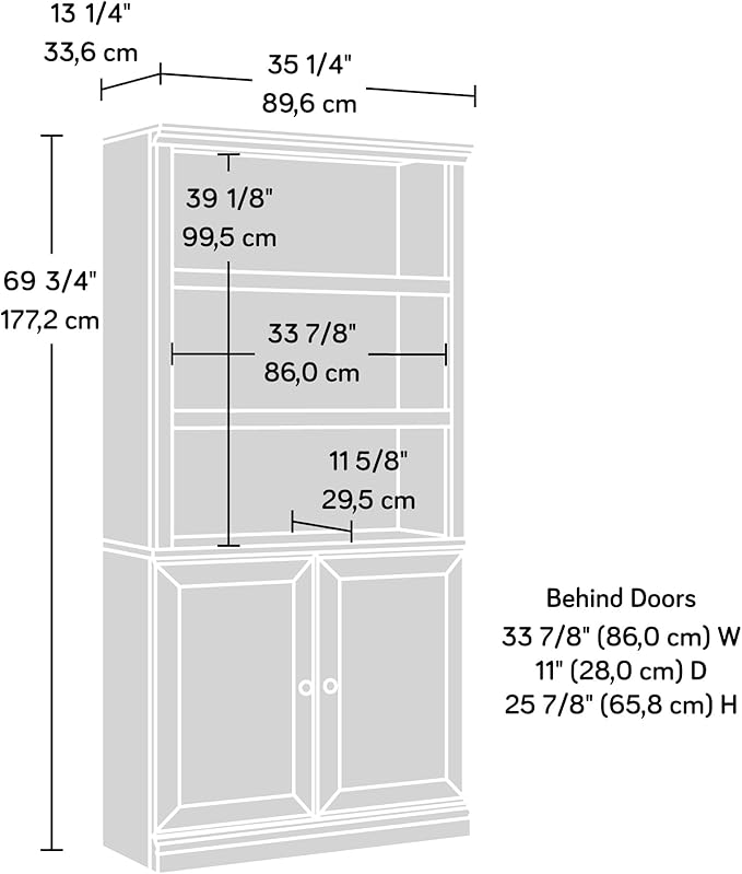 Sauder Miscellaneous Storage Library, Glacier Oak Finish