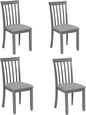 Dining Chairs Set of 4, Modern Kitchen Chair with Linen Upholstered Seat Cushion & Curved Backrest, 36" H Counter Height Dining Side Chairs with Non-Slip Feet Pads for Living Room, Grey