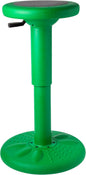 ActiveChairs Adjustable Wobble Stool, Flexible Classroom Seating, Improves Focus, Posture and Helps ADHD/ADD, Sensory Chair, Active Fidget Chairs Adjusts from 16.65" to 23.75" Ages 13-18 Green