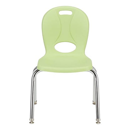 Learniture LNT-114-CSW-GA Learniture Structure Series School Chairs for Classroom, 14" Seat Height, Green Apple, Pack of 4