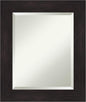 Amanti Art Brown Bathroom Mirror for Over Sink, 26x22 Furniture Espresso Rectangle Vanity Mirror, Small Casual Frame, Hangs Horizonally and Vertically, Bathroom Wall Decor, Beveled Edge from WI, USA