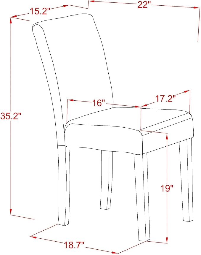East West Furniture ANAB5-MAH-18 5 Piece Dining Table Set for 4 Includes a Round Kitchen Table with Pedestal and 4 Coffee Linen Fabric Upholstered Chairs, 36x36 Inch, Mahogany