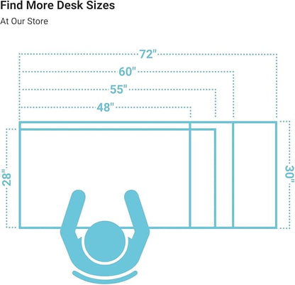 Progressive Desk Stand Up Adjustable Height Electric Standing Desk - 60"x30" Dual Motor, Computer Workstation Table for Home Office - Warm White, White Frame