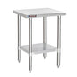 DuraSteel 24x24 Stainless Steel Prep Table - NSF Commercial Outdoor Grill Worktable - Metal Side Mixer Stand with Under Shelf - For Laundry Room, Kitchen, Small Spaces
