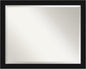 Amanti Art Black Bathroom Mirror for Over Sink, 25x31 Avon Black Rectangle Vanity Mirror, Large Casual Frame, Hangs Horizonally and Vertically, Bathroom Wall Decor, Beveled Edge