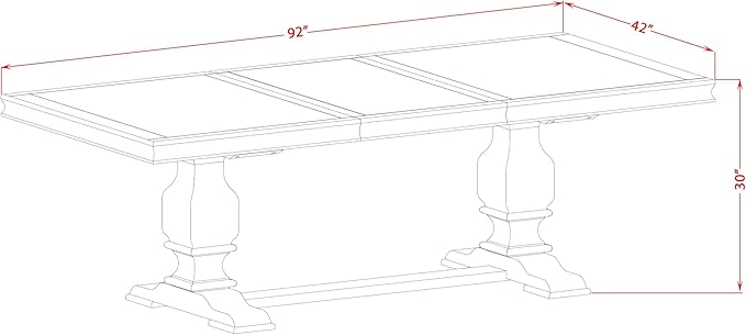 LKCY7-AWA-28 7-Piece Kitchen Table Set Consists of a Dining Table and 6 Beige Polyester Fabric Dinner Chairs with High Back - Antique Walnut Finish