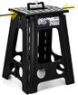 Delxo 17.5 Inch Folding Step Stool,Foldable Stool for Adults with Safety Lock,Portable Collapsible Plastic Step Stool,Non Slip Folding Stools for Kitchen Bathroom Bedroom Up to 400LBS,(Black 1PC)