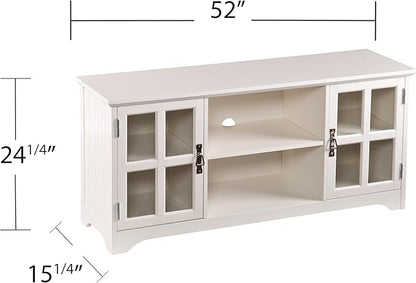 SEI Furniture Remington TV Storage Media Stand, White