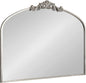 Kate and Laurel Arendahl Ornate Traditional Arched Mirror; 36 x 29; Silver; Decorative Baroque Style Arched Wall Mirror with Wide Frame and Ornamental Crown